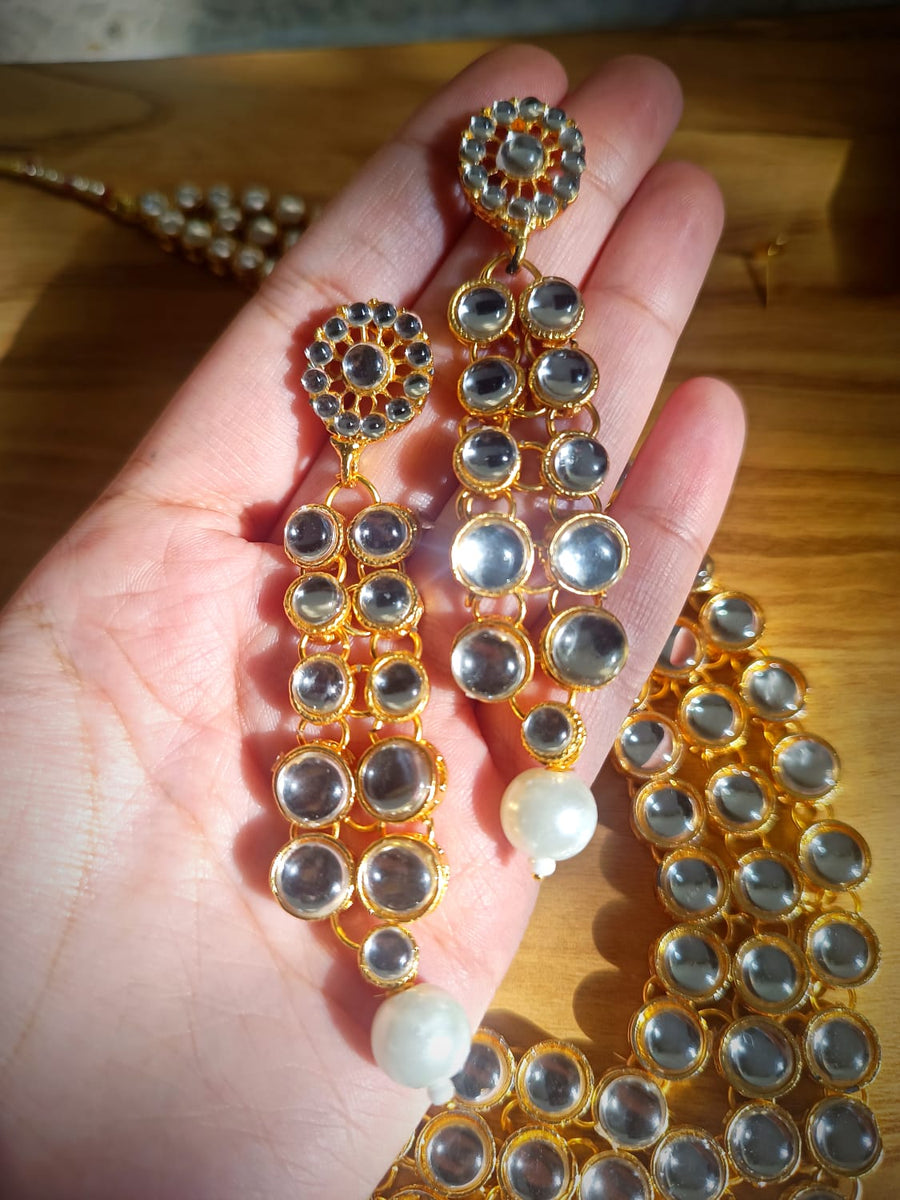 Kundan Necklace with Earrings