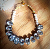 Crystal Choker with White beads