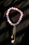 Lavender and Pink glass beaded bracelet